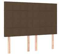 Eleganz Cabeceros de cama de 4 unidades, color marrón oscuro, 72 x 5 x 78/88 cm, tela de alta calidad para dormitorio moderno, alta calidad y aspecto elegante