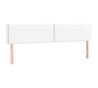 Eleganz Cabeceros de cama de piel sintética, 2 unidades, color blanco, 90 x 5 x 78/88 cm, cabecero de cama de alta calidad para dormitorio, duradero y fácil de limpiar, diseño moderno para un sueño