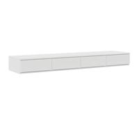 Eleganz Cajón de cama blanco, 150 x 36,5 x 16,5 cm, de material de madera, práctica solución para debajo de la cama para más espacio de almacenamiento, ideal para habitaciones pequeñas y dormitorios