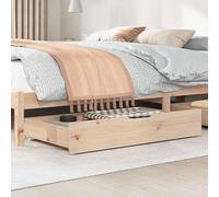 Eleganz Cajones de cama con ruedas, 2 unidades, madera maciza de pino 95 x 55 x 17 cm, práctico almacenamiento debajo de la cama para más orden en el dormitorio, duradero y estable