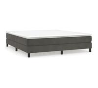 Eleganz Cama con somier con colchón, 180 x 200 cm, terciopelo gris oscuro, moderna cama de dormitorio con alto confort para un sueño reparador, ideal para habitaciones principales y de invitados