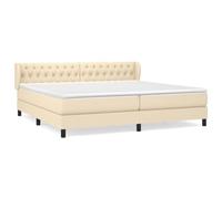 Eleganz Cama con somier con colchón, 200 x 200 cm, funda de tela de alta calidad para dormitorio, cómoda y duradera, ideal para una gran comodidad y un sueño reparador