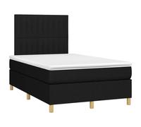 Eleganz Cama con somier con colchón de 120 x 190 cm, funda de tela negra, sistema de sueño moderno para un sueño reparador, ideal para dormitorios y habitaciones de invitados