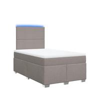 Eleganz Cama con somier con colchón de 120 x 200 cm, tela topo, cómoda cama con sobrecolchón para un sueño reparador, ideal para dormitorios