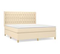 Eleganz Cama con somier con colchón de 180 x 200 cm - camas de tela de lujo para dormitorio, soporte ergonómico y gran comodidad para un sueño reparador