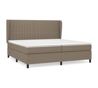 Eleganz Cama con somier con colchón de 200 x 200 cm, tela topo, cómodo sistema de sueño para dormitorio, duradero y de apoyo para un sueño reparador