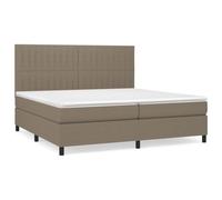 Eleganz Cama con somier con colchón de 200 x 200 cm, tela topo, sistema de sueño premium para un sueño reparador, ideal para dormitorios en apartamentos modernos