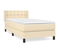 Eleganz Cama con somier con colchón de 90 x 190 cm, funda de tela, soporte ergonómico para un sueño reparador, ideal para espacios pequeños y solteros