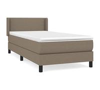 Eleganz Cama con somier con colchón de 90 x 190 cm, tela topo, cómodo sistema de sueño para espacios pequeños, duradero y transpirable, solución perfecta para un sueño reparador
