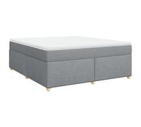 Eleganz Cama con somier de 180 x 200 cm con colchón de tela gris claro - Moderna cama de dormitorio para un sueño reparador, diseño de lujo y gran comodidad