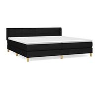 Eleganz Cama con somier de 200 x 200 cm con colchón, moderna cama de tela para dormitorio, cómoda y duradera, ideal para un sueño reparador