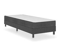 Eleganz Cama con somier de tela gris oscuro, 80 x 200 cm, cama moderna con confort de lujo para dormitorio, dureza seleccionable, estructura estable para un sueño reparador