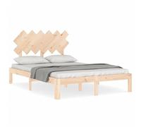 Eleganz Cama de madera maciza con cabecero - Moderna cama rústica de madera sostenible para dormitorio - Durable y elegante - Ergonomía perfecta para un sueño reparador