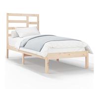 Eleganz Cama de madera maciza de 90 x 200 cm, cama doble de madera natural con acabado de alta calidad para dormitorio, duradera y estable, diseño moderno de casa de campo