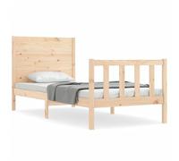 Eleganz Cama de madera maciza de 90 x 200 cm, sin colchón de pino, marco de cama duradero y estable para dormitorio, diseño natural para un sueño reparador