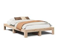 Eleganz Cama de madera maciza de pino de 120 x 200 cm, estructura de cama duradera y estable, sin colchón, perfecta para dormitorios y habitaciones de invitados, diseño natural para un sueño reparador