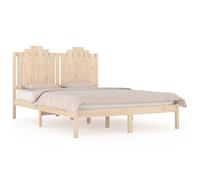 Eleganz Cama de madera maciza de pino de 180 x 200 cm, cama de madera natural para dormitorio, duradera y elegante, solución perfecta para un sueño reparador, elección sostenible