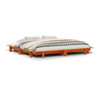 Eleganz Cama de madera maciza de pino de 180 x 200 cm, color marrón encerado natural, duradera y elegante para dormitorio, sin colchón, elección ecológica para un sueño reparador