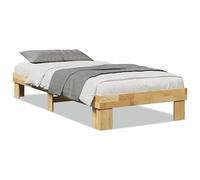 Eleganz Cama de madera maciza de roble de 75 x 190 cm - Estructura de cama duradera y estable sin colchón para dormitorio | Diseño natural para un sueño reparador