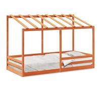 Eleganz Cama infantil con techo de madera maciza de pino de 80 x 200 cm, crea un acogedor espacio para dormir con diseño de tejado | duradera y estable para un sueño seguro | ideal para habitaciones