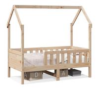 Eleganz Cama infantil de 80 x 160 cm de madera maciza de pino, natural y duradera, para un sueño seguro, ideal para habitaciones infantiles