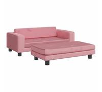 Eleganz Cama para perros con extensión rosa, 100 x 50 x 30 cm, terciopelo, cama para perros de todos los tamaños, suave y fácil de limpiar, perfecta para casa, casa y viajes