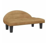 Eleganz Cama para perros de terciopelo, 70 x 52 x 30 cm, suave y fácil de limpiar para perros medianos - Acogedora cama para el hogar, casa o viaje - marrón