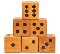 Eleganz Cubo grande de madera de pino, 6 unidades, juguete natural para juegos de mesa, niños y familias, duradero y respetuoso con el medio ambiente
