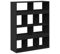 Eleganz Divisor de habitaciones negro 100 x 33 x 125,5 cm de material de madera - Práctico sistema de estantería para salón y oficina - Ahorra espacio y elegante