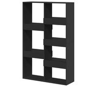 Eleganz Divisor de habitaciones negro 100 x 33 x 155,5 cm de material de madera - Sistema de estantería estable para salón, oficina o dormitorio - Práctico espacio para espacios pequeños