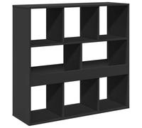 Eleganz Divisor de habitaciones negro 100 x 33 x 94,5 cm de material de madera - Práctico sistema de estanterías para salón y oficina - Ahorra espacio y elegante
