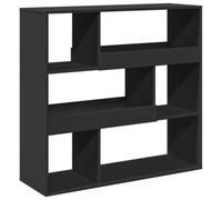 Eleganz Divisor de habitaciones negro 100 x 33 x 94,5 cm de material de madera - Práctico sistema de estantería para salón, oficina o dormitorio - Ahorra espacio y elegante