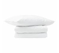 Eleganz Edredón de verano con almohada, 2 piezas, plumas blancas, ligero y transpirable para un sueño reparador, juego de funda nórdica para noches cálidas