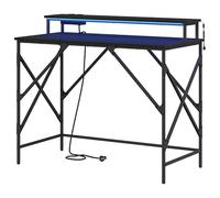 Eleganz Escritorio de madera de roble negro, 100 x 50 x 86,5 cm, duradero y elegante para lugares de trabajo modernos