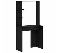 Eleganz Escritorio de oficina grande de aspecto de roble negro, 78,5 x 37 x 154,5 cm - de madera para oficinas modernas, duradero y elegante