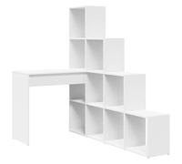 Eleganz Escritorio esquinero de madera para oficinas grandes | 101,5 x 149,5 x 149,5 cm | Blanco | Ahorro de espacio y duradero | Ideal para lugares de trabajo modernos