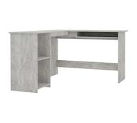 Eleganz Escritorio esquinero en forma de L, color gris hormigón, 120 x 140 x 75 cm, de material de madera, para oficinas grandes, duradero y ahorra espacio