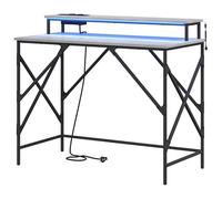 Eleganz Escritorio gris Sonoma 100 x 50 x 86,5 cm - espacio de trabajo oficina grande - material de madera - duradero y elegante - Ergonomía óptima para oficina y oficina en casa