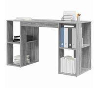 Eleganz Escritorio gris Sonoma 130 x 50,5 x 75 cm de material de madera - duradero y ahorra espacio para oficinas grandes, oficinas en casa y lugares de trabajo