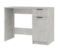 Eleganz Escritorio para oficina grande, color gris hormigón, 100 x 50 x 75 cm, de material de madera, duradero y ahorra espacio para lugares de trabajo modernos
