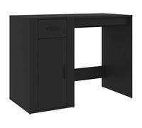 Eleganz Escritorio para oficina grande, color negro, 100 x 49 x 75 cm, de material de madera, duradero y ahorra espacio, para trabajos modernos