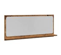 Eleganz Estante para espejo con estante de madera recuperada de 90 x 10,5 x 37 cm. Elegante juego de muebles de baño de material de madera. Ahorra espacio y es duradero para más orden en el baño