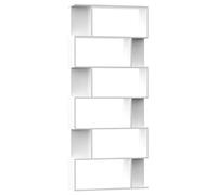 Eleganz Estantería blanca 80 x 24 x 192 cm de material de madera - Divisor de habitaciones para salón y oficina, sistemas de estanterías estables para espacios pequeños, diseño moderno
