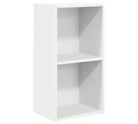 Eleganz Estantería con 2 compartimentos, color blanco, 40 x 30 x 76,5 cm, sistema de estantería de alta calidad de material de madera, ahorra espacio y es estable para salón, oficina, diseño moderno