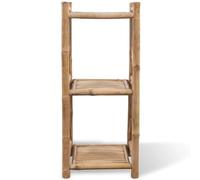 Eleganz Estantería cuadrada de bambú con 3 estantes, sistema de estanterías estable para salón, cocina u oficina, ecológica y duradera, ahorra espacio y elegante