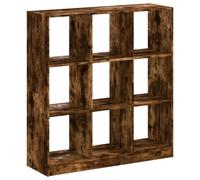 Eleganz Estantería de madera de roble ahumado, 102 x 32 x 108 cm, moderno sistema de estanterías para salón y oficina, solución de almacenamiento estable y que ahorra espacio