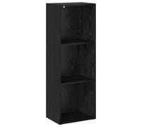 Eleganz Estantería de madera de roble negro, 40 x 30 x 114 cm, sistema de estanterías que ahorra espacio para salón, oficina y más, almacenamiento estable para libros y decoración