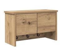 Eleganz Estantería de pared de roble - Perchero con estante de madera, ahorra espacio y es estable para pasillo, dormitorio o salón - calidad hecha a mano para un orden elegante