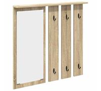 Eleganz Estantería de pared de roble Sonoma 84 cm - Perchero de madera, ahorra espacio y es estable para pasillo, dormitorio o armario - montado en la pared para más orden