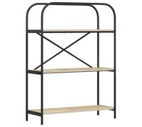 Eleganz Estantería de roble Sonoma, 80 x 30 x 109 cm, de material de madera, sistema de estanterías estable para salón, cocina y oficina, solución de almacenamiento que ahorra espacio para espacios